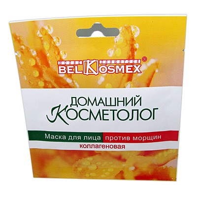 Belkosmex Домашний косметолог  Маска для лица против морщин коллагеновая 26мл