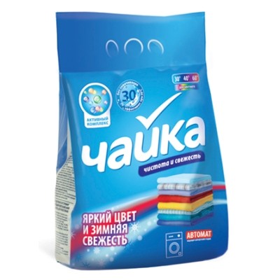 Сонца Чайка Стиральный порошок 2кг Автомат для цветного Зимняя Свежесть