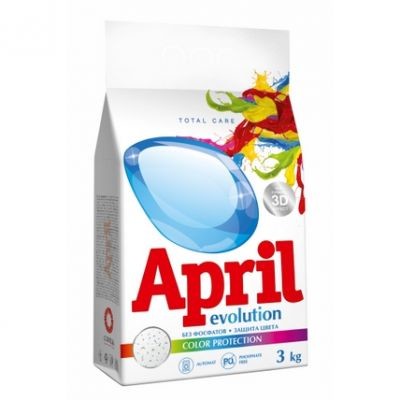 Сонца April Стиральный порошок Evolution 3D 3кг Автомат COLOR PROTECTION