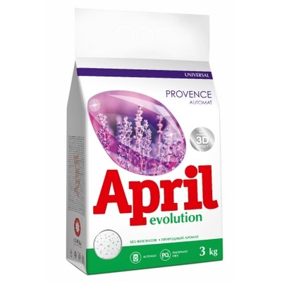 Сонца April Стиральный порошок Evolution 3D 3кг Автомат PROVENCE