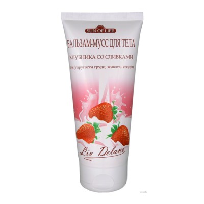 Liv Delano Sun of Life *Sun of life Бальзам-мусс для тела Клубника со сливками для упругости 200гр