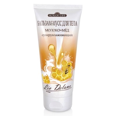 Liv Delano Sun of Life *Sun of life Бальзам-мусс для тела Молоко+Мед суперувлажняющий 200гр