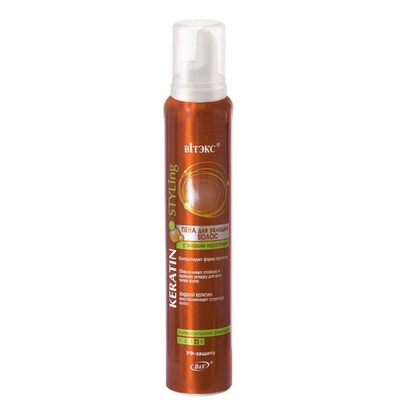 Витэкс Keratin Styling * Keratin STYLing Пена для укладки Супер/Сильн фикс 300мл