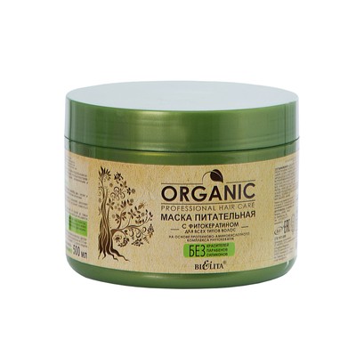 Белита Organic Hair Care  Organic Маска Питательная с фитокератином для всех 500мл