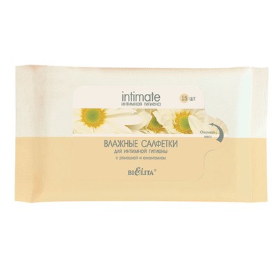 Витэкс Intimate  Влажные салфетки для ИНТИМНОЙ ГИГИЕНЫ 15шт
