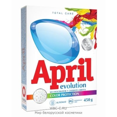 Сонца April Стиральный порошок Evolution 3D 0,4кг Автомат COLOR PROTECTION
