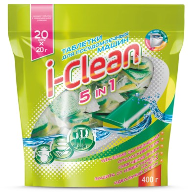 РОМАКС  I-CLEAN Таблетки для посудомоечных машин 5в1 20шт