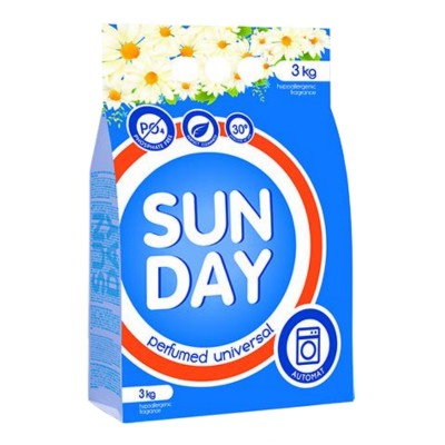 Сонца Sunday Стиральный порошок Автомат 3кг Perfumed Универсальный