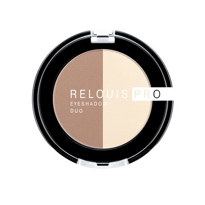 Relouis PRO  Тени для век eyeshadow DUO тон 102 (11 Ivory+12 Warm Taupe)
