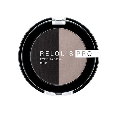 Relouis PRO  Тени для век eyeshadow DUO тон 106 (16 Sharkskin+17 Carbon)