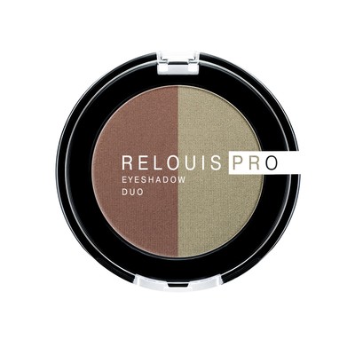 Relouis PRO  Тени для век eyeshadow DUO тон 110 (34 Cinnamon+35 Green tea)