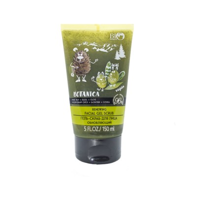 BIO WORLD BOTANICA * Botanica Гель-Скраб для лица Обновл Кедровый орех/Базилик/Олива 150мл