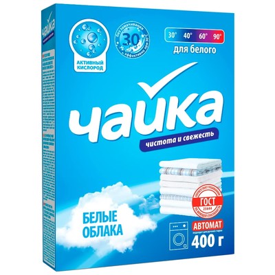 Сонца Чайка Стиральный порошок 0,4кг Автомат для белого Белые облака