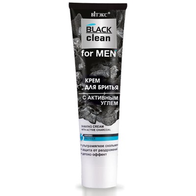 Витэкс BLACK CLEAN for MEN  Крем для бритья с активированным углем 100мл