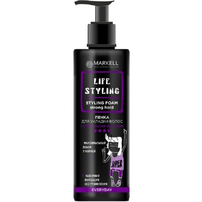 Markell Маркелл Life Styling Пенка для укладки волос Суперсильная фиксация 195мл