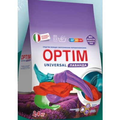 OPTIM BARHIM Стиральный порошок Лаванда для всех видов стирки 2,4кг