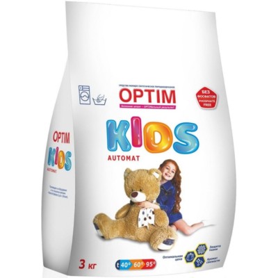 OPTIM BARHIM Стиральный порошок KIDS AUTOMAT в составе с мылом 3кг