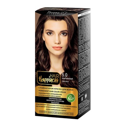 Белита-М Hair Happiness Стойкая крем-краска для волос  № 5.0 Светло-каштановый
