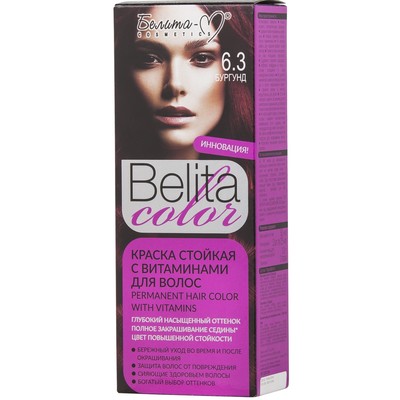 Белита-М Belita сolor Краска стойкая Color с витаминами для волос № 6.3 Бургунд