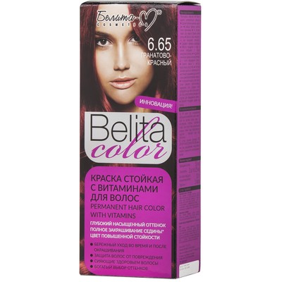 Белита-М Belita сolor Краска стойкая Color с витаминами для волос № 6.65 Гранатово-красный