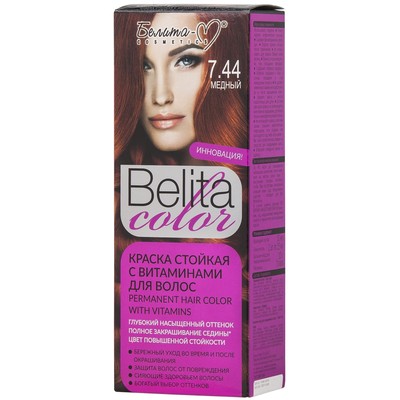 Белита-М Belita сolor Краска стойкая Color с витаминами для волос № 7.44 Медный