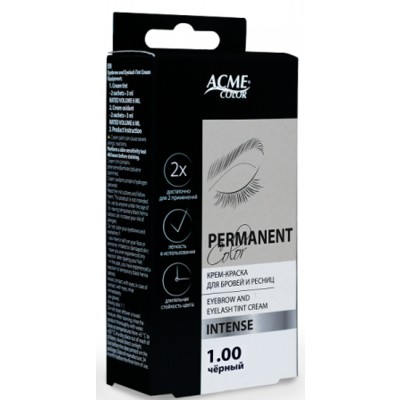 Рябина ACME COLOR Крем-краска для бровей черный