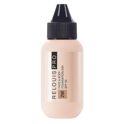 Relouis PRO  Крем тональный Face&Body Foundation 24H SPF30 тон 2W средний оливковый
