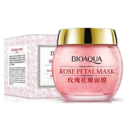 BIOAQUA ROSE PETAL MASK МаскаУвлажняющая для лица с лепестками роз 120г 12шт/уп