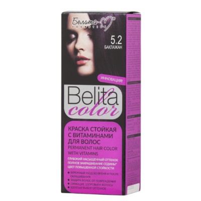 Белита-М Belita сolor Краска стойкая Color с витаминами для волос № 5.2 Баклажан