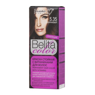 Белита-М Belita сolor Краска стойкая Color с витаминами для волос № 5.35 Коричневый