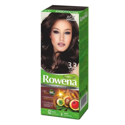 Рябина Rowena Soft Silk Стойкая крем-краска для волос тон 3.3 горький шоколад