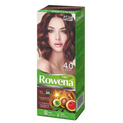 Рябина Rowena Soft Silk Стойкая крем-краска для волос тон 4.0 каштан