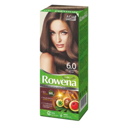 Рябина Rowena Soft Silk Стойкая крем-краска для волос тон 6.0 натуральный русый