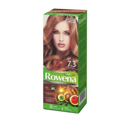Рябина Rowena Soft Silk Стойкая крем-краска для волос тон 7.3 карамель