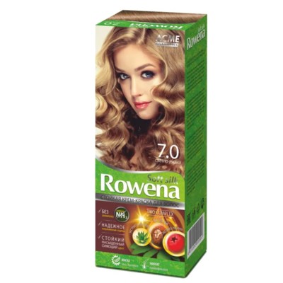 Рябина Rowena Soft Silk Cтойкая крем-краска для волос тон 7.0 светло-русый