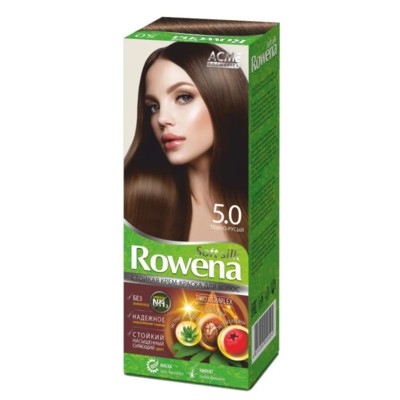 Рябина Rowena Soft Silk Cтойкая крем-краска для волос тон 5.0 темно-русый